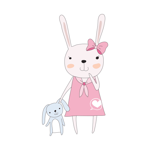 Cute Rabbit with plush Toy Bunny by XOZ