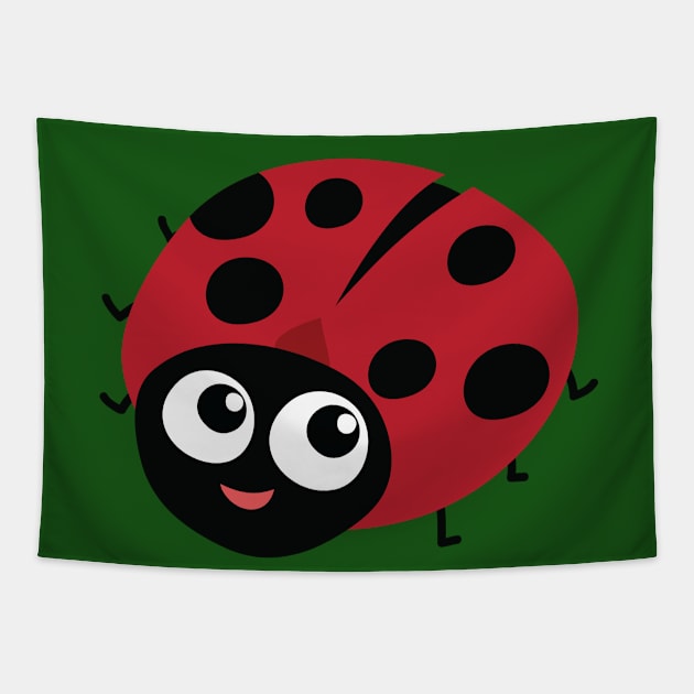 Happy Ladybug Tapestry by Zodiac Mania