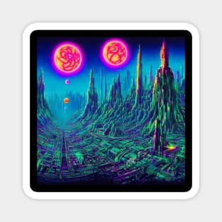 Sky Mysterious Astral City Magnet