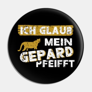 spruch Gepard Vintage Raubkatze Style Retro Pin