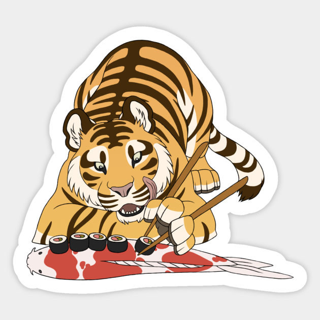 Sushi Tiger - Tiger - Sticker