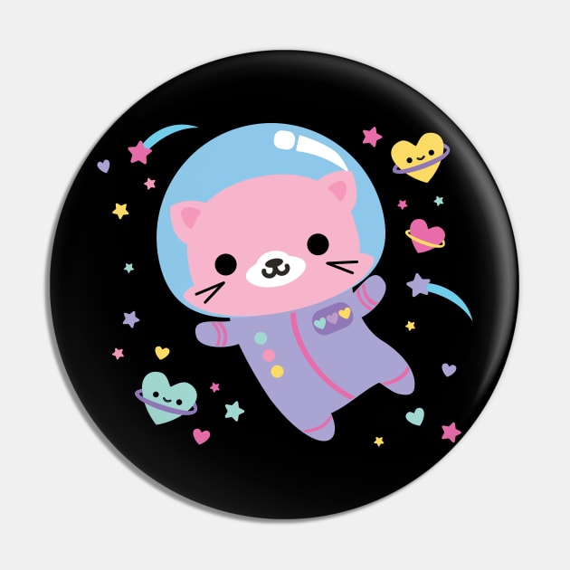 Kitty in Space Pin by BoredInc