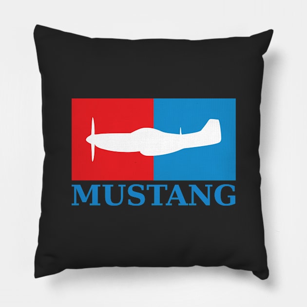 P-51 Mustang Pillow by TCP