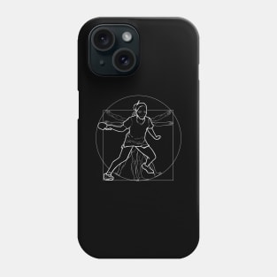 Ping Pong Table Tennis Vintage Vitruvian Man Woman Retro Phone Case