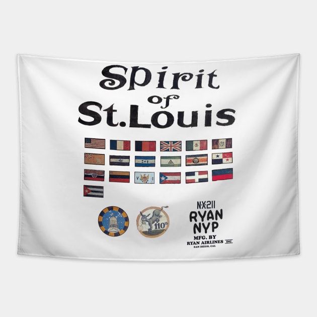 Spirit Of St Louis Paint Scheme Aviation History Series Tapestry by DesignedForFlight