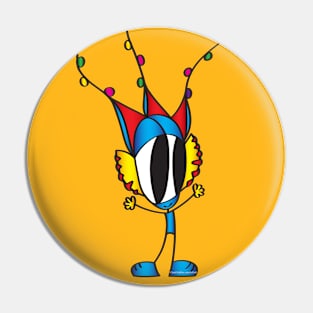 Funny Colorful Cartoon Character Pin