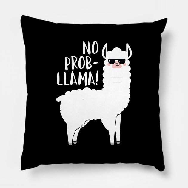 No Probllama Pillow by LuckyFoxDesigns