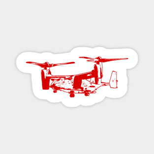 Bell Boeing V-22 Osprey - Red Design Magnet