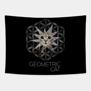 Geometric Cat Tapestry