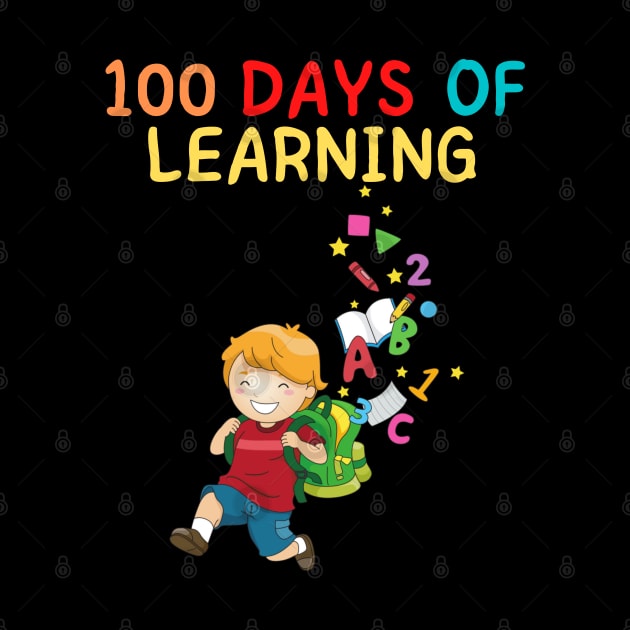 100 DAYS OF LEARNING Handsome Kawaii School Boy Fun Student by CoolFactorMerch