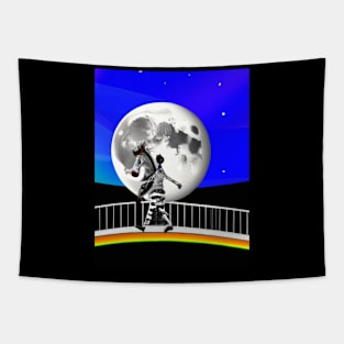 the moon and stars for space lovers who are in love with the stars and horses too Tapestry