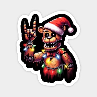 Rock Christmas Five Nights At Freddys Magnet