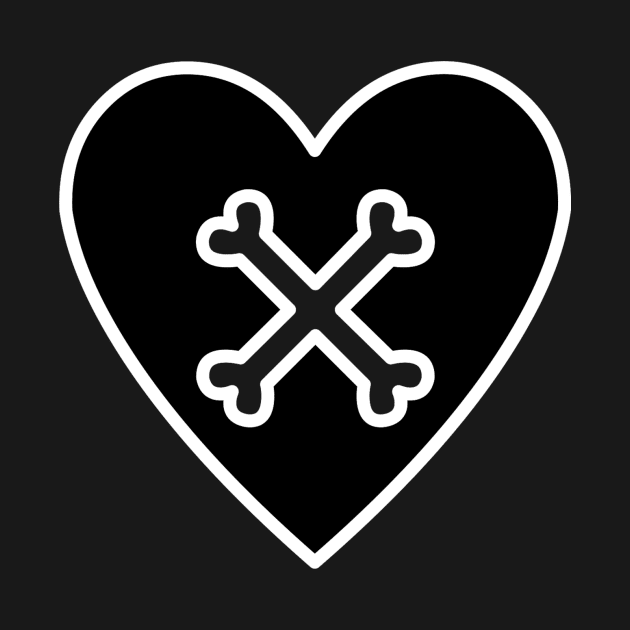 Cross Bones in Heart by mydesignontrack