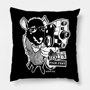 Retro Art of Brooklyn Film Festival Mascot Pillow