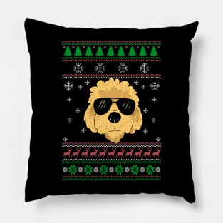 Doodle Ugly Christmas Sweater Funny Dog Lover Owner Gifts Pillow