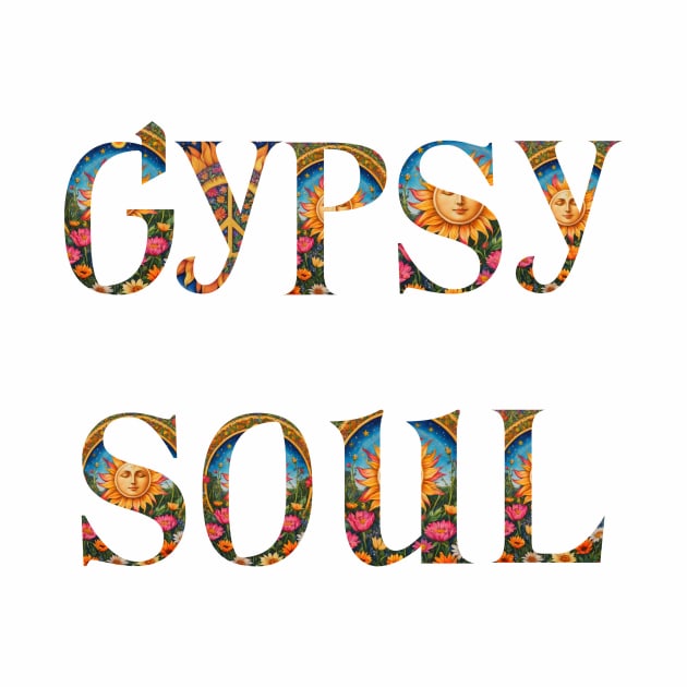 Gypsy Soul - Hippy Trippy Flower Power Artwork by Free Spirits and Hippies by Free Spirits & Hippies