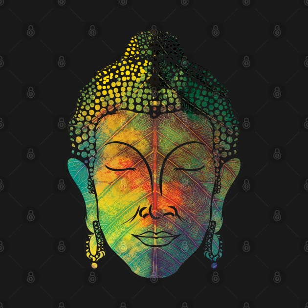 Buddha on pipal leaf by swarna artz