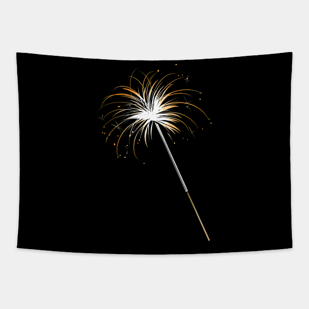 Sparkler For New Year's Eve Party Or Celebration 4th Of July Tapestry by SinBle