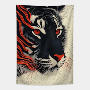 The Tiger with Fiery Eyes Tapestry