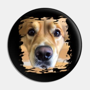 Golden Retriever Face Golden Retriever Dog Lover Pin