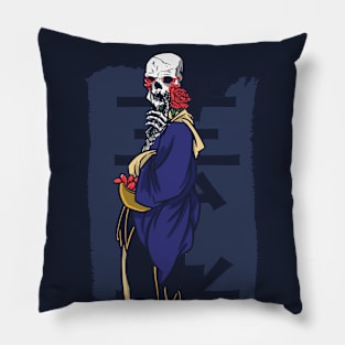 Japanese Skeleton Geisha Pillow