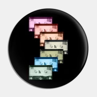 Retro Colored Cassettes Pin