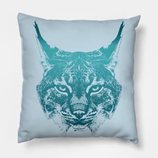 Lynx - Turquoise Pillow