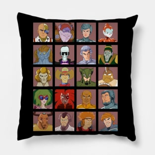 SilverHawks Characters. Quicksilver, Steelheart, Steelwill, Mon*Star, Hardware, Timestopper, Yes-Man, Smiley and many more! Pillow