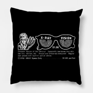 X-Ray Specs Comic Ad - Dark Shirt Pillow