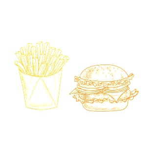 burger and fries T-Shirt