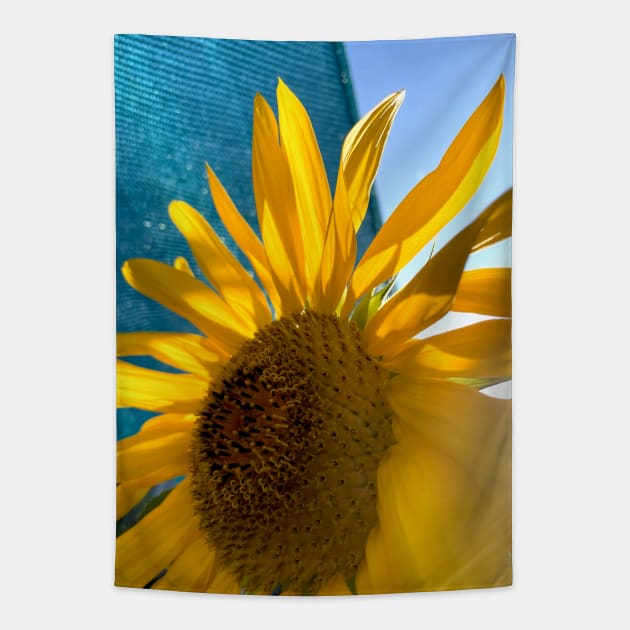 photo sunflower for ukraine Tapestry by mystudiocreate
