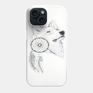 Wolf and Dreamcatcher Phone Case