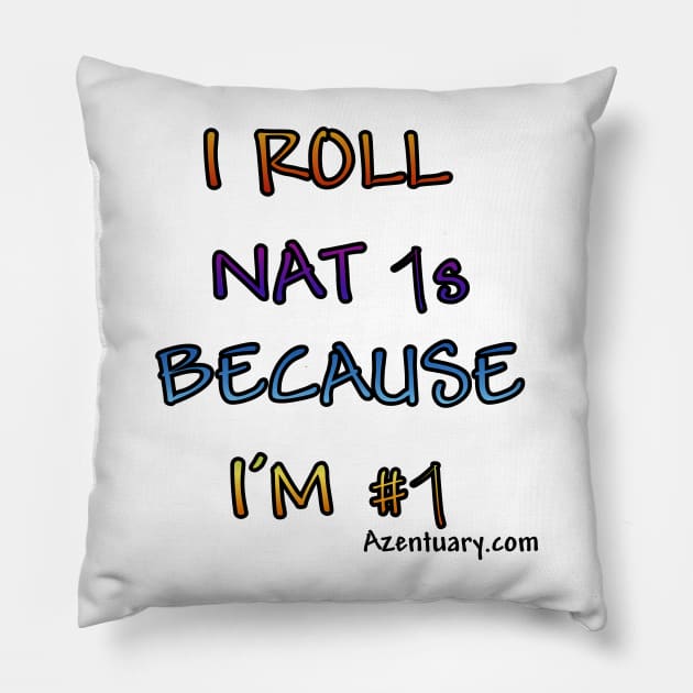 Nat 1 Number 1 Pillow by Azentuary