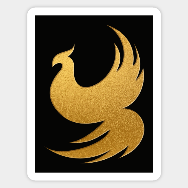 The Golden Phoenix Phoenix Bird Sticker Teepublic