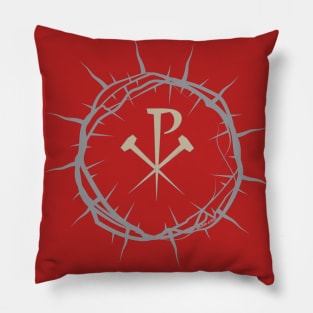 Crown of Thorns with Chi Rho 3 Pillow