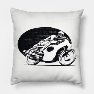 vintage distressed cafe racer Pillow