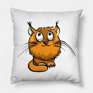 Funny cat cartoon Pillow