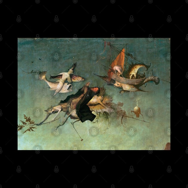 Triptych of the Temptation of St. Anthony Detail  by Hieronymus Bosch by BulganLumini