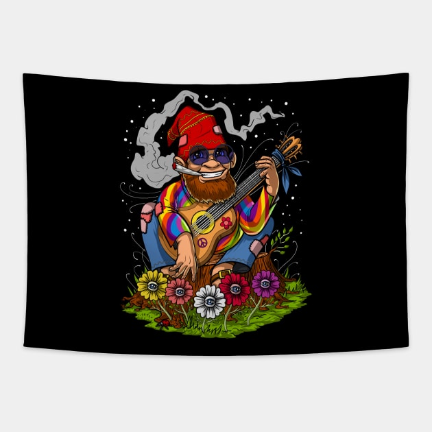 Hippie Gnome Tapestry by underheaven