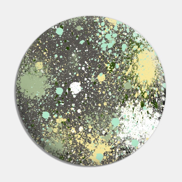 Pocket- ink splatter dust green lime Pin by ninoladesign