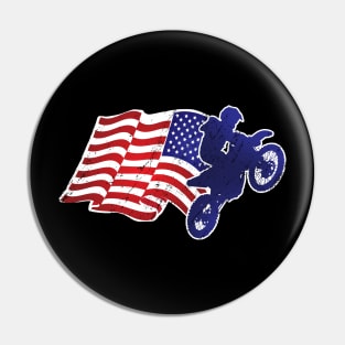 Motocross Flag Pin