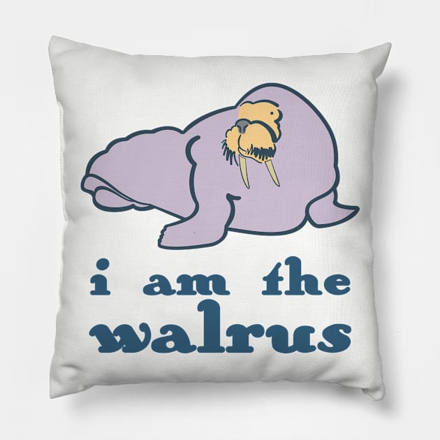 I Am The Walrus Pillow by evisionarts