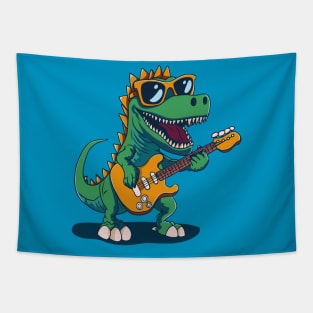 Dino Groove: Electric Guitar Jam Tapestry