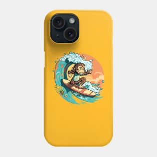 Surf's Up, Monkey Dude! Catch the Wave! Phone Case