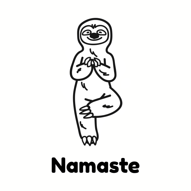 Namaste Sloth by CatMonkStudios