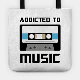 Addicted to music Retro Cassette Tape Tote