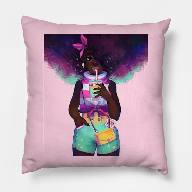 Bubble Tea Pillow by GDBee