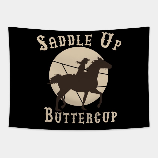 Saddle Up Buttercup, Tapestry by JayD World