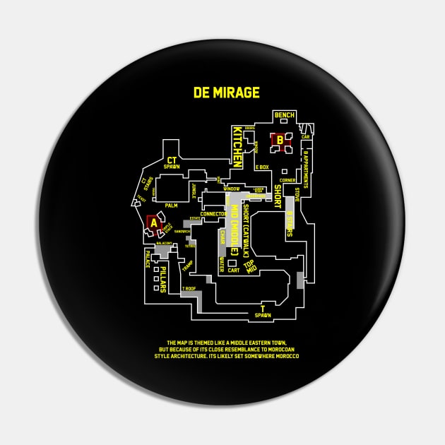 T-Shirt Mirage Csgo map Pin by mrcatguys