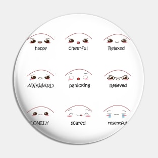 Difference facial expressions Pin